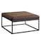 SONGMICS HOME LUIZ Collection - Ottoman, Square Coffee Table, Footstool, Reversible Top, Padded Seat, Side Table, Minimalist, Steel Frame, Max. Load 660 lb, for Living Room, Walnut Brown ULOM077K01