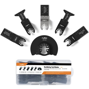 Oscillating Saw Blades 24PCS, Multitool Blades for Wood,Metal,Plastic,Bolts, Universal High Carbon Steel Multi Tool Blades with Quick Release Design
