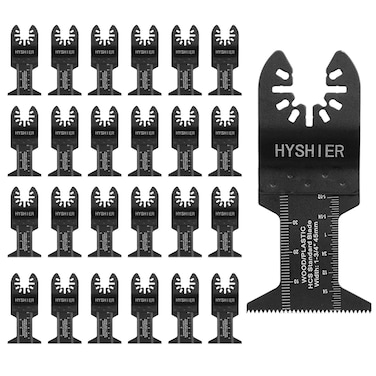 25 Pcs Oscillating Tool Blades, Professional Universal Oscillating Saw Blades, Wood Multitool Blades, Quick Release Durable Oscillating Tool, Multi Tool Blades Fit All Models