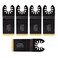 Ettonsun 5-Pack Titanium Oscillating Multitool Blades Power Cut Saw Blades Fast Cutting for Wood, Metal and Hard Material (1-3/8" x 3.5")