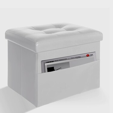 Docvania Ottoman Storage Ottoman Foot Rest Stool Foldable Bench with Storage Student Dormitory Bedroom and Entryway Storage 17 X 13 X 13