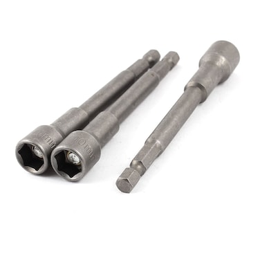 uxcell Hardware 100mm Long Magnetic 10mm Hex Socket Nut Setters Driver 3pcs