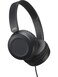 JVC Lightweight On Ear Headphones with Powerful Sound, Integrated Remote &amp; Mic for Smartphones - HAS31MB (Black), Medium