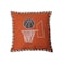 Bacati - Muslin Sports Toddler Bedding (Dec Pillow, Basketball Orange/Grey)