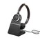 Jabra Evolve 65 SE Stereo Wireless Headset - Bluetooth Headset with Noise-Cancelling Microphone, Long-Lasting Battery, and Charging Stand - MS Teams Certified, Works with All Other Platforms - Black