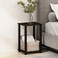 Furinno Simplistic Compact Bedside Table, Nightstand, Espresso/Black
