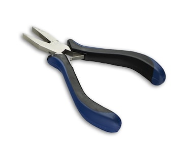 HURON Precision Pliers, Springloaded, Flat Nose, 4.75 In