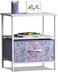 Sorbus 1 Drawer Shelf Storage Nightstand - Kids Bedside Furniture End Table Night Stand with Steel Frame Wood Top &amp; Easy Pull Fabric Bins. Dresser &amp; Chest for Home Bedroom Accessories Office &amp; College