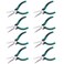 ZEONHEI 8 PCS 6.3 Inch Spring Needle Nose Pliers, Heavy Duty Steel Nose Side Cutting Pliers Nonslip Rubber Handle Wire Cutter for Crimping Looping Shearing