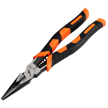 VANJOIN Needle Nose Pliers, 9 inch Combination Pliers Long Needle Nose Pliers with Wire Stripper Crimper Cutter Wrench Function, Professional Needle Nose Pliers Electrician Tool