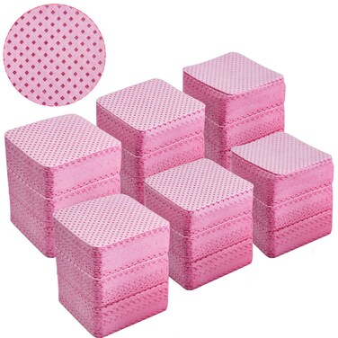 2000PCS Lint Free Nail Wipes Pink- Non-Woven Soft Nail Polish Remover Pads, Nail Polish Remover Wipes- Lint Free Wipes for Nail Polish Remover Eyelash Extensions Nail Art- DIY Nail Supplies