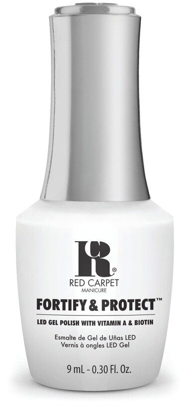 Red Carpet Manicure Fortify &amp; Protect LED Gel Nail Color - Long-Lasting, Vibrant, Professional Quality, High Shine, Chip-Resistant - Infused with Vitamin A &amp; Biotin (Iconic Beauty, 0.3 Fl Oz)