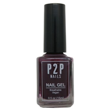 P2P Nails Vegan Burgundy Nail Gel Polish - Quick Dry Nail Polish - Smooth Texture Nail Gel in Vibrant Colors - Long Lasting Nail Art Gel Polish for all Stylish Women (Bloody Sunday)
