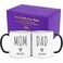 Fatbaby Promoted to Parents Mommy Daddy 2025 Mugs, New Parent Gifts for Couple,New Mom and Dad Gifts First Time 2025, Baby Announcement Coffee Mug Set, Mom and Dad Mugs