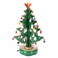 KESYOO Christmas Tree Music Boxes Mini Tabletop Christmas Tree Wooden Musical Figurine Wind Up Music Box Desktop Decoration for Christmas Birthday