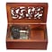 FnLy Antique Engraved Wooden Wind-Up Musical Box,You are My Sunshine Musical Box,with Silver-Plating Movement in,Rectangle