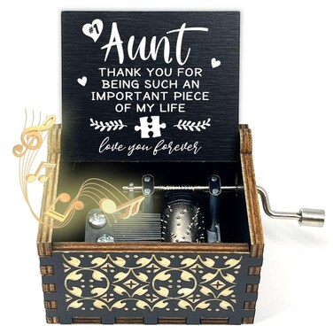 ukebobo Wooden Music Box - You are My Sunshine Music Box, from Niece to Aunt, Gifts for Aunt,New Design Music Box - 1 Set
