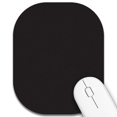 Small Mouse Pad 6 x 7 Inch，Mini Mouse Pad Thick for Laptop Wireless Mouse Home Office Travel，with Non-Slip Rubber Base, Waterproof Mouse Mat，Black