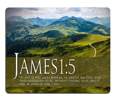 Bible Verse Mousepad, Quote Mouse Pad, Inspirational Mousepad, Mountains Mouse Pad, Green Rubber Mouse Mat, Psalm Mouse Pad, Custom Mousepad