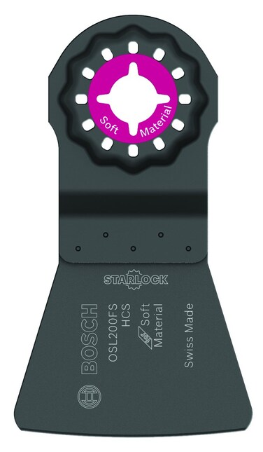 BOSCH OSL200FS 1-Piece 2 in. Starlock Oscillating Multi Tool Soft Materials High-Carbon Steel Flexible Scraper Blade for Removing Caulk and Sealants