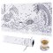 KuZaiALi White Japanese Kanagawa Painting Mouse Pad (Bouns: Coaster+Bag) 31.5x11.8 Inch 3mm Thick Extended Gaming Mousepad Non-Slip Water-Proof Keyboard Pad for Study, Gaming, Office at Home&hellip;