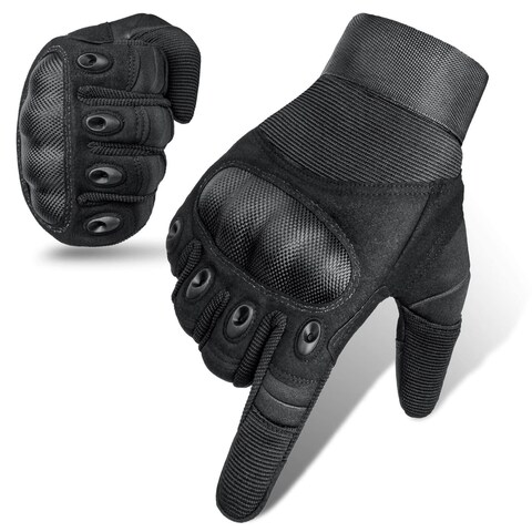 Cierto Motorcycle Gloves for Men and Women   Touch Screen Hard Knuckle Gloves   Breathable &amp; Anti-Slip Gloves with Adjustable Wrist for Motorcycling/ATV/Motocross