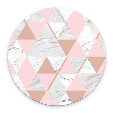 Pink and Gold Marble Round Mouse pad 20CM