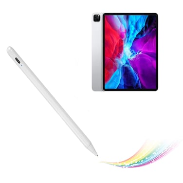 iPad Pro 12.9" 5th/4th Generation Stylus Pencil,Active Capacitive Stylist Pen Compatible with Apple iPad Pro 12.9-inch 5th/4th Gen,Good on Drawing and Writing Type-C Rechargeable Pen, White
