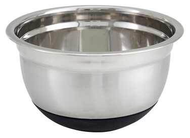 Winco Mixing Bowl with Silicon Base, 1.5-Quart, Stainless Steel, Black