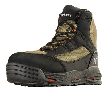 KORKERS Men's Greenback with Felt Sole, Dried Herb/Black, 13