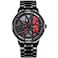 BOYADKA Car Watches for Men, Car Wheel Watch with Japanese Quartz Movement, Stainless Steel Waterproof Wrist Watch with Car Rim Hub Racing Design