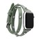 Fivoilin Leather Double Wrap Bracelet Compatible with Apple Watch Band 40mm 41mm 38mm for Women Men - Thin Double Tour Stud Apple Watch Strap for iWatch Band Ultra 2 Series 9 8 7 6 SE 5 4 3 2 1-Green