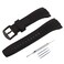 JETHENG 26mm men's rubber watch strap compatible with Seiko VELATURA series SRH006/SPC007 Women's Outdoor sports Silicone watch bands bracelet Buckle (JETHENG B/Black Black buckle)