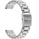 Kai Tian Brushed Stainless Steel Watch Band Classic Bracelet 24mm with Double Buckle Safety Lock Replacement Strap Wrist Band - Silver