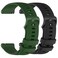 NELUMBO Silicone Rubber Watch Bands, Quick Release Premium Soft Rubber Replacement Straps for Men and Women 18mm 20mm 22mm (2pcs) (18MM, Green+Black)