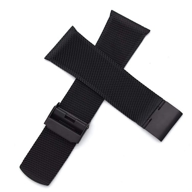 Genuine Leather Watch Strap Titanium Watch Strap Replacement for Skagen - SKW6006 SKW6007 SKW6078 SKW6304 SKW6305 (Black)