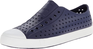 Native Shoes, Jefferson, Lightweight Sneaker for Adults, Regatta Blue/Shell White, 5 M US Women/3 M US Men
