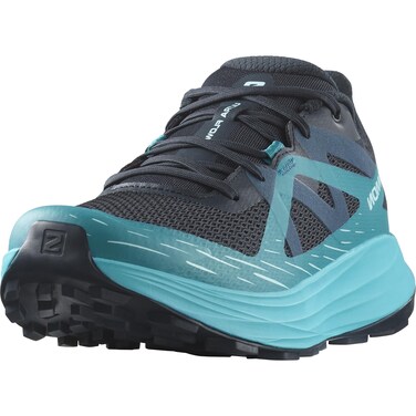 Salomon Men's ULTRA FLOW Trail Running Shoes for Men, Carbon / Tahitian Tide / Deep Dive, 10.5