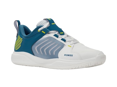 K-Swiss Men's Ultrashot Team Tennis Shoe, Brilliant White/Celestial/Evening Primrose, 10.5 M