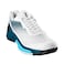 WILSON Men's Rush Pro 4.0 Clay Sneaker, White/Blue Coral/Blue Atoll, 12