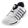 K-Swiss Men's Hypercourt Express Leather Tennis Shoe, White/Navy/Silver, 14 M