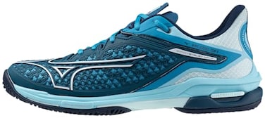 Mizuno Wave Exceed Tour 6 AC Men Tennis Shoe, Moroccan Blue-White, 10