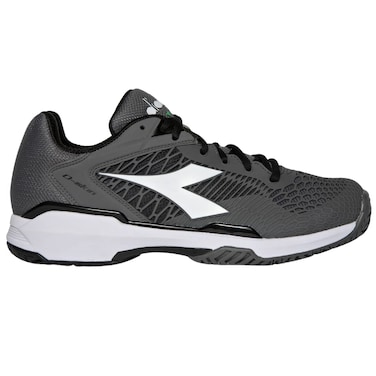 Diadora Men's Speed Competition 7+ All Ground Tennis Shoe (Steel Gray/White/Black, 12)