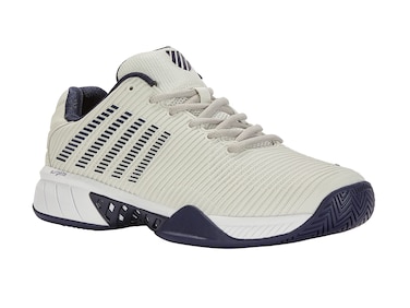 K-Swiss Men's Hypercourt Express 2 Tennis Shoe, Vaporous Gray/White/Peacoat, 10 W