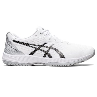 ASICS Men's Solution Swift FlyteFoam Tennis Shoes, 10, White/Black