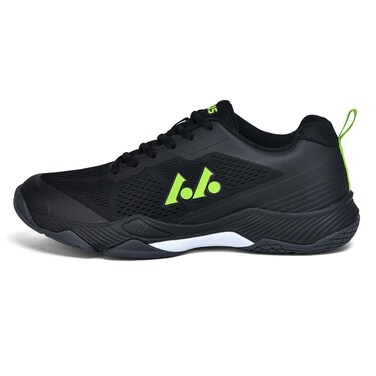 LEFUS Men's Light 201 Lightweight Non-Marking Pickleball Shoes - Court Shoes for Badminton &amp; Tennis (Black, 9.5)