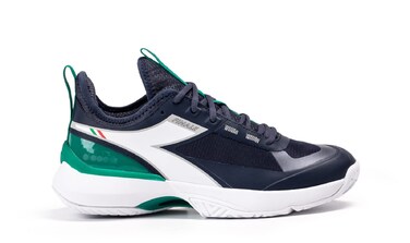 Diadora Men's Finale All Ground Tennis Shoe (Blue Corsair/White, 12)