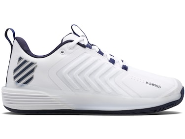 K-Swiss Men's Ultrashot 3 Tennis Shoe, White/Peacoat/Silver, 9 M