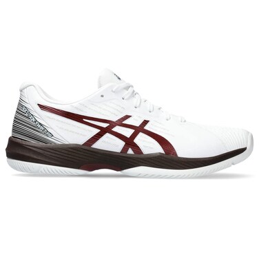 ASICS Men's Solution Swift FlyteFoam Tennis Shoes, 13, White/Antique RED