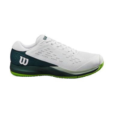 Wilson Rush Pro Ace Men's Tennis Shoe, White/Ponderosa Pine/Jasmine Green, Size 7